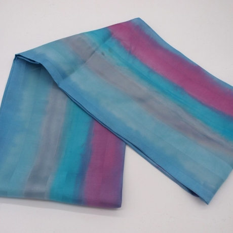Loopschal Schlauchschal Seide Satin Unikat handbemalt exclusiv 
