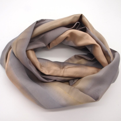 Loopschal Schlauchschal Seide Satin Unikat handbemalt exclusiv 
