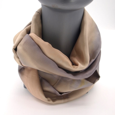 Loopschal Schlauchschal Seide Satin Unikat handbemalt exclusiv 