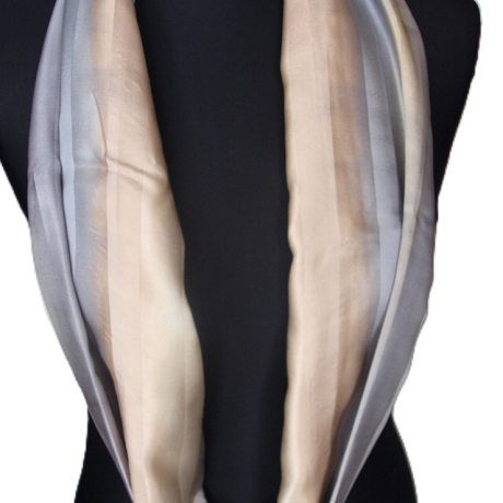 Loopschal Schlauchschal Seide Satin Unikat handbemalt exclusiv 