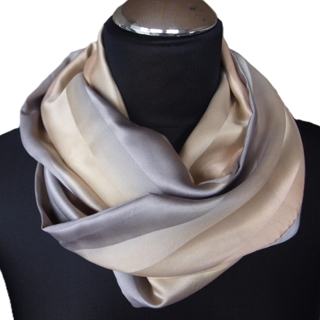 Loopschal Schlauchschal Seide Satin Unikat handbemalt exclusiv 
