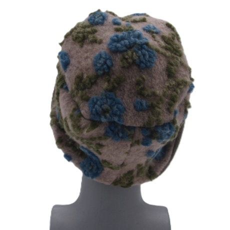 Unikat Hut Mütze Walkstoff Walk gefüttert handgefertigt beige