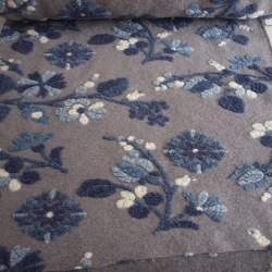 Musterwalk Kochwolle ital.Walkstoff mit erhabenem Muster Walklode