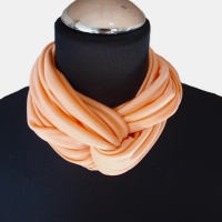 SCHLAUCHSCHAL LOOP SEIDENJERSEY 100% reine Seide beige