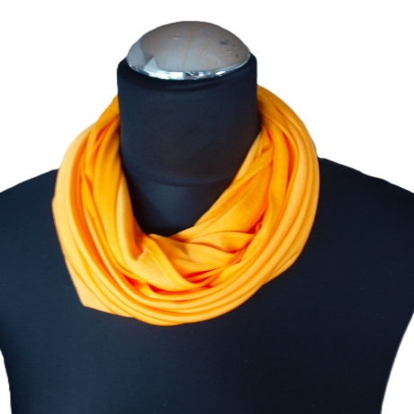 SCHLAUCHSCHAL LOOP SEIDENJERSEY 100% reine Seide sonnenglb