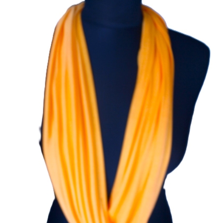 SCHLAUCHSCHAL LOOP SEIDENJERSEY 100% reine Seide sonnenglb