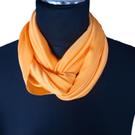 SCHLAUCHSCHAL LOOP SEIDENJERSEY 100% reine Seide sonnenglb