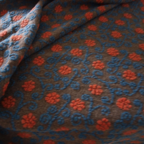 Musterwalk Kochwolle ital.Walkstoff mit erhabenem Muster Walklode