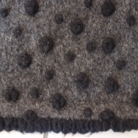 Musterwalk Kochwolle ital.Walkstoff mit erhabenem Muster Walklode