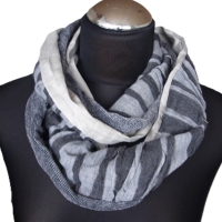 Loop Loopschal Schlauchschal grau 3 verschiedene Stoffe Unikat