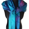 Seidentuch 110x110cm handbemalt Unikat Seide Crepe Satin 12.5