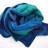 Seidentuch 110x110cm handbemalt Unikat Seide Crepe Satin 12.5
