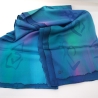 Seidentuch 110x110cm handbemalt Unikat Seide Crepe Satin 12.5