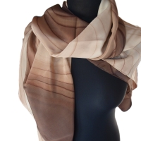 Seidentuch 110x110cm handbemalt Unikat Seide Crepe de Chine 12.5