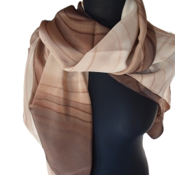 Seidentuch 110x110cm handbemalt Unikat Seide Crepe de Chine 12.5