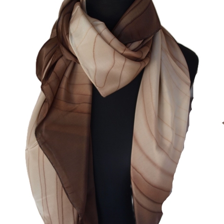 Seidentuch 110x110cm handbemalt Unikat Seide Crepe de Chine 12.5
