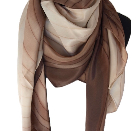 Seidentuch 110x110cm handbemalt Unikat Seide Crepe de Chine 12.5