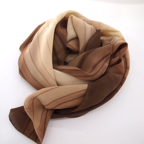 Seidentuch 110x110cm handbemalt Unikat Seide Crepe de Chine 12.5