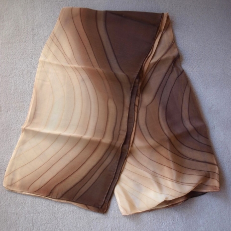 Seidentuch 110x110cm handbemalt Unikat Seide Crepe de Chine 12.5