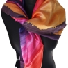 Seidentuch 110x110cm handbemalt Unikat Seide Crepe Satin 12.5