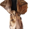 Seidentuch 110x110cm handbemalt Unikat Seide Crepe Satin 12.5