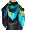 Seidentuch 110x110cm handbemalt Unikat Seide Crepe Satin 12.5