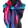 Seidentuch 110x110cm handbemalt Unikat Seide Crepe Satin 12.5