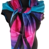 Seidentuch 110x110cm handbemalt Unikat Seide Crepe Satin 12.5
