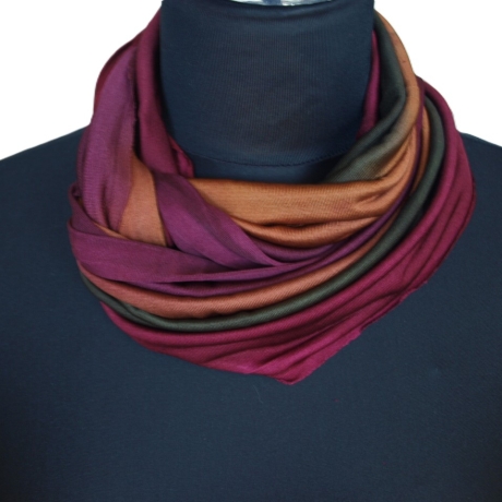 SCHLAUCHSCHAL LOOP SEIDENJERSEY 100% Seide Unikat bordeaux