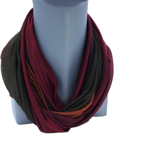 SCHLAUCHSCHAL LOOP SEIDENJERSEY 100% Seide Unikat bordeaux