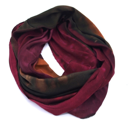SCHLAUCHSCHAL LOOP SEIDENJERSEY 100% Seide Unikat bordeaux