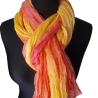 Plisseeschal Seide Chiffon handbemalt handplissiert 90x180cm