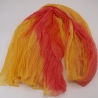 Plisseeschal Seide Chiffon handbemalt handplissiert 90x180cm
