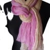 Plisseeschal Seide Chiffon handbemalt handplissiert 90x180cm