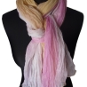 Plisseeschal Seide Chiffon handbemalt handplissiert 90x180cm