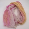 Plisseeschal Seide Chiffon handbemalt handplissiert 90x180cm