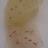 Schal Damen Seide Chiffon mit aufgefilzten Kokons helles gelb