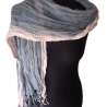 Plisseeschal Leinen handbemalt handplissiert 90x180cm 