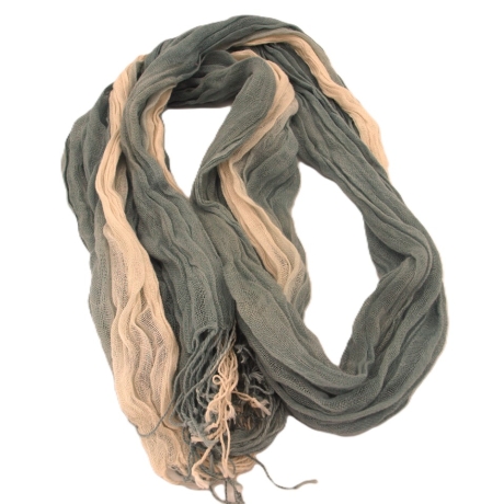 Plisseeschal Leinen handbemalt handplissiert 90x180cm 