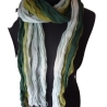 Plisseeschal Leinen handbemalt handplissiert 90x180cm 
