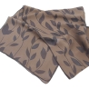 Seidenschal Damen Ausbrenner Viskose handgefärbt beige auf grau