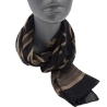 Schal Damen Seidenschal Ausbrenner handgefärbt beige dunkelgrau