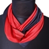 SCHLAUCHSCHAL LOOP SEIDENJERSEY 100% Seide Unikat schwarz-rot