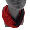 SCHLAUCHSCHAL LOOP SEIDENJERSEY 100% Seide Unikat schwarz-rot