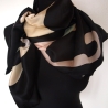 Seidentuch 90x90cm handbemalt Unikat Seide Crepe Satin 12.5