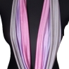 SCHLAUCHSCHAL LOOP SEIDENJERSEY 100% Seide Unikat rosa grau
