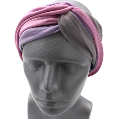 SCHLAUCHSCHAL LOOP SEIDENJERSEY 100% Seide Unikat rosa grau