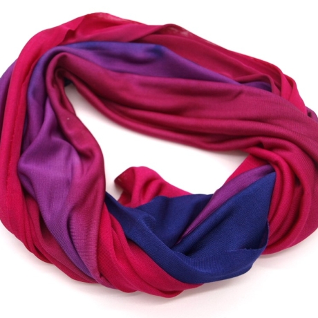 SCHLAUCHSCHAL LOOP SEIDENJERSEY 100% Seide Unikat pink
