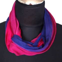 SCHLAUCHSCHAL LOOP SEIDENJERSEY 100% Seide Unikat pink