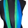 SCHLAUCHSCHAL LOOP SEIDENJERSEY 100% Seide Unikat grün-blau